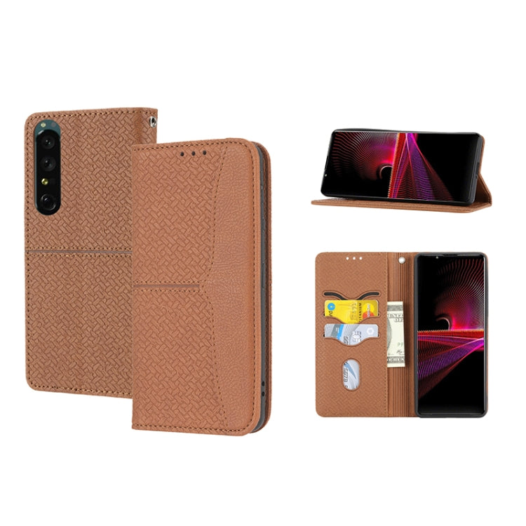 Woven Texture Stitching Magnetic PU Leather Phone Case, For Samsung Galaxy M23 / F23 5G Japanese Version, For OPPO Realme C31 4G Global, For Sony Xperia 10 IV, For Sony Xperia 1 IV