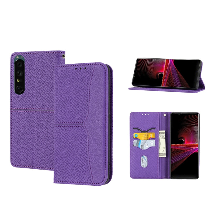 Woven Texture Stitching Magnetic PU Leather Phone Case, For Samsung Galaxy M23 / F23 5G Japanese Version, For OPPO Realme C31 4G Global, For Sony Xperia 10 IV, For Sony Xperia 1 IV