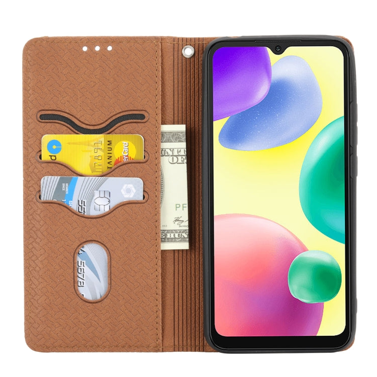 Woven Texture Stitching Magnetic PU Leather Phone Case, For Xiaomi Redmi 10A, For Xiaomi Poco M4 Pro, For Xiaomi Redmi Note 11E, For Xiaomi Redmi 10 5G