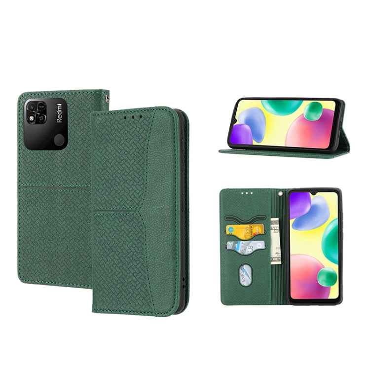 Woven Texture Stitching Magnetic PU Leather Phone Case, For Xiaomi Redmi 10A, For Xiaomi Poco M4 Pro, For Xiaomi Redmi Note 11E, For Xiaomi Redmi 10 5G