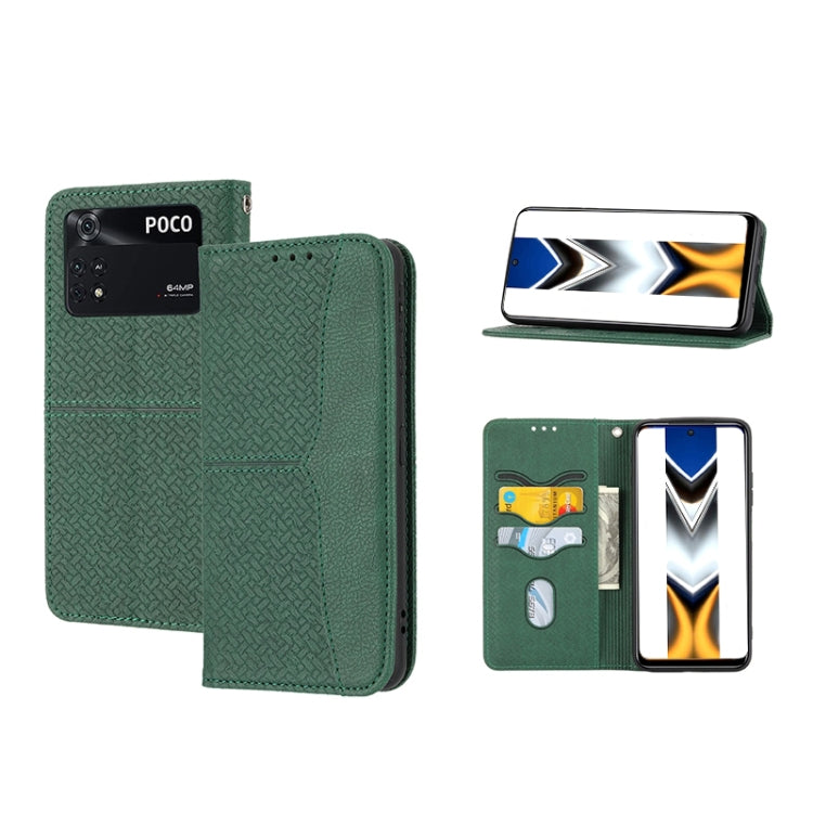 Woven Texture Stitching Magnetic PU Leather Phone Case, For Xiaomi Redmi 10A, For Xiaomi Poco M4 Pro, For Xiaomi Redmi Note 11E, For Xiaomi Redmi 10 5G