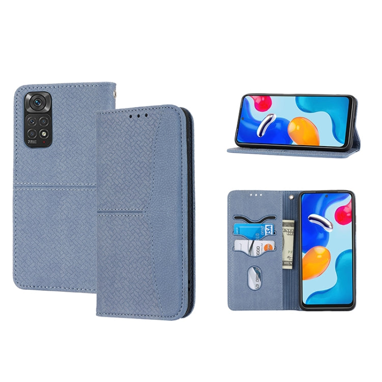 Woven Texture Stitching Magnetic PU Leather Phone Case, For Xiaomi Redmi 10A, For Xiaomi Poco M4 Pro, For Xiaomi Redmi Note 11E, For Xiaomi Redmi 10 5G