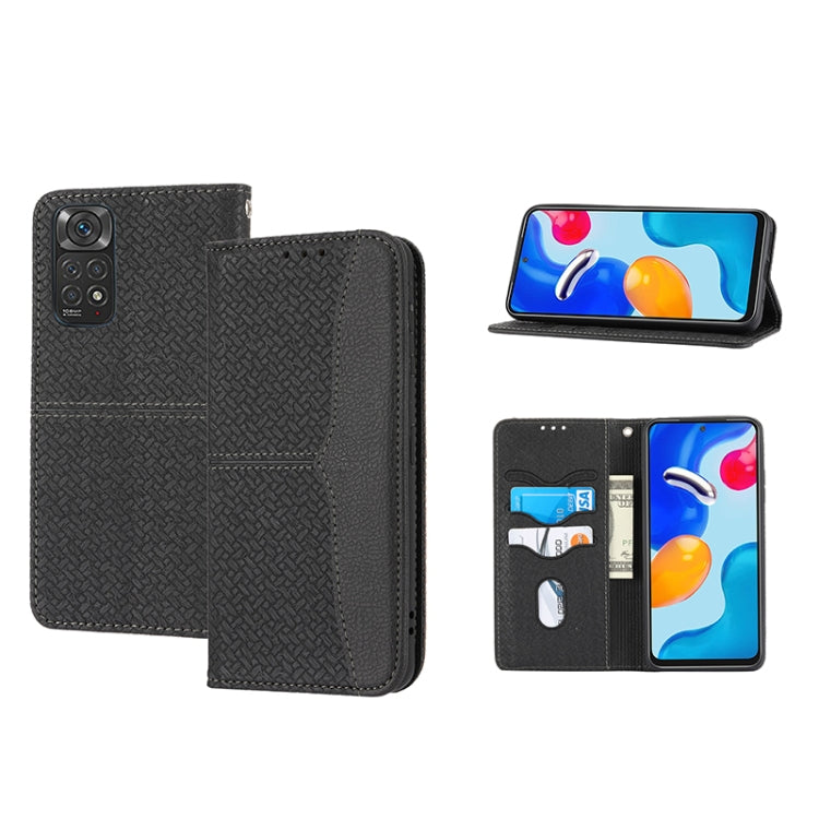 Woven Texture Stitching Magnetic PU Leather Phone Case, For Xiaomi Redmi 10A, For Xiaomi Poco M4 Pro, For Xiaomi Redmi Note 11E, For Xiaomi Redmi 10 5G