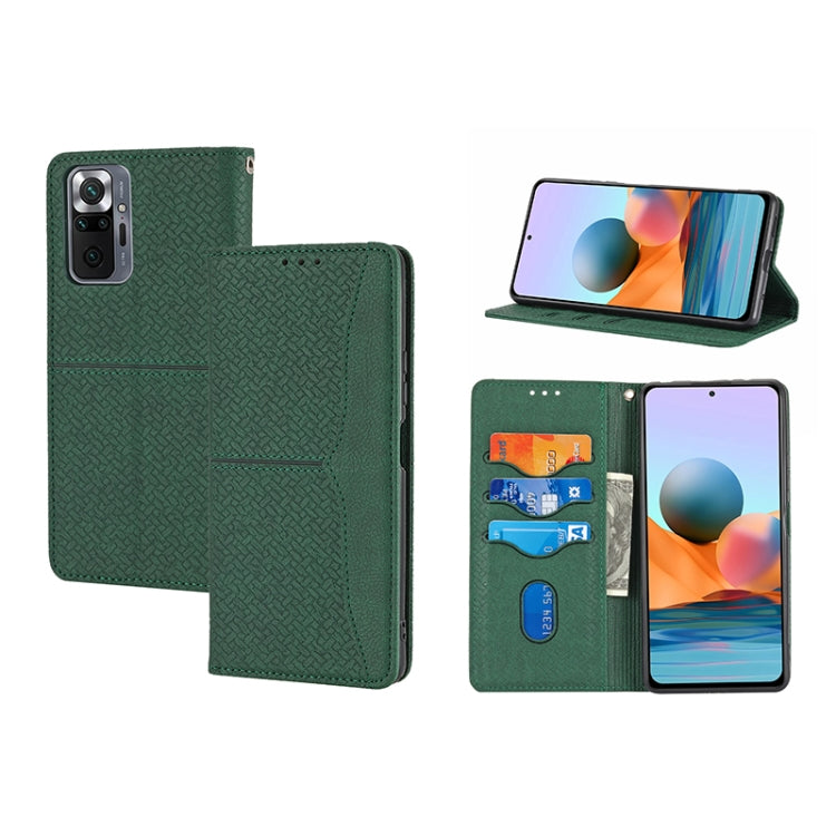 Woven Texture Stitching Magnetic PU Leather Phone Case, For Xiaomi Redmi 10A, For Xiaomi Poco M4 Pro, For Xiaomi Redmi Note 11E, For Xiaomi Redmi 10 5G