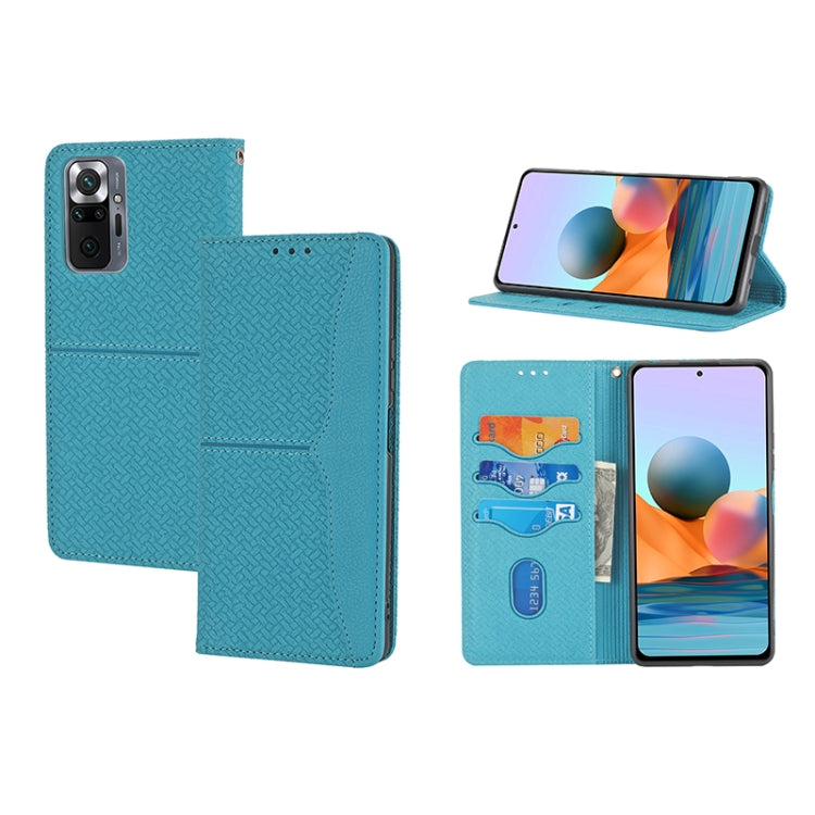 Woven Texture Stitching Magnetic PU Leather Phone Case, For Xiaomi Redmi 10A, For Xiaomi Poco M4 Pro, For Xiaomi Redmi Note 11E, For Xiaomi Redmi 10 5G