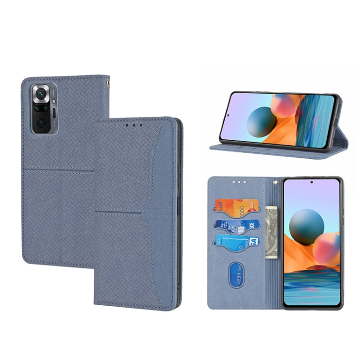 Woven Texture Stitching Magnetic PU Leather Phone Case, For Xiaomi Redmi 10A, For Xiaomi Poco M4 Pro, For Xiaomi Redmi Note 11E, For Xiaomi Redmi 10 5G