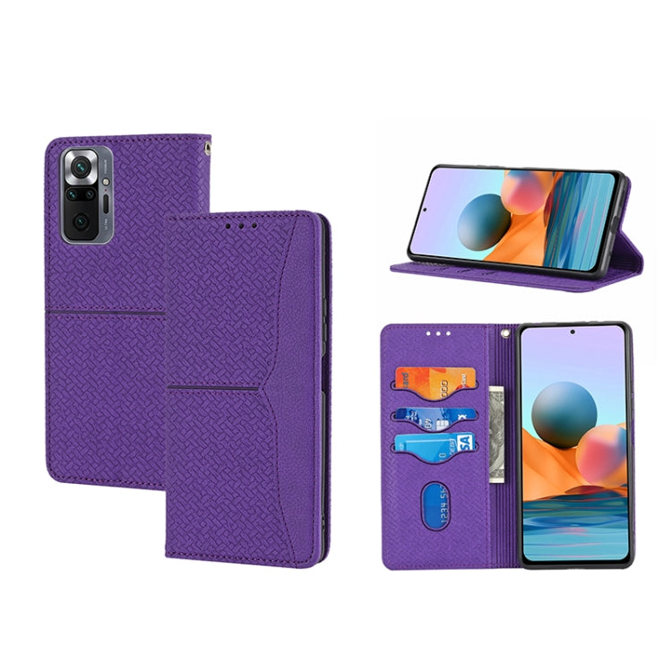 Woven Texture Stitching Magnetic PU Leather Phone Case, For Xiaomi Redmi 10A, For Xiaomi Poco M4 Pro, For Xiaomi Redmi Note 11E, For Xiaomi Redmi 10 5G