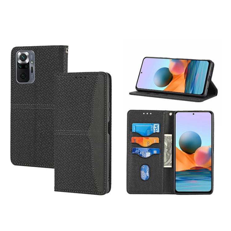 Woven Texture Stitching Magnetic PU Leather Phone Case, For Xiaomi Redmi 10A, For Xiaomi Poco M4 Pro, For Xiaomi Redmi Note 11E, For Xiaomi Redmi 10 5G