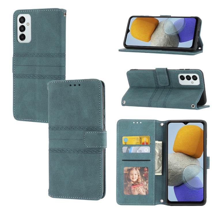 Embossed Striped Magnetic Buckle Horizontal Flip Phone Leather Case, For Google Pixel 7 Pro, For Kyocera Android One S9 / Digno Sanga Edition, For OPPO Realme C31 4G Global, For Samsung Galaxy M23 / F23 5G Japanese Version, For Sony Xperia 10 IV