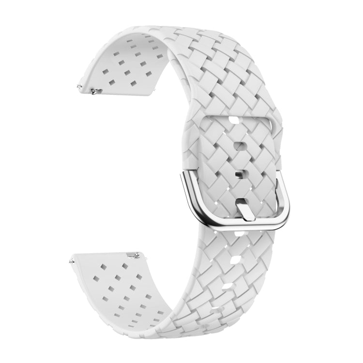 Weave Texture Silicone Watch Band, For Samsung Galaxy Watch4 40/44mm, For Samsung Galaxy Watch4 Classic 42/46mm