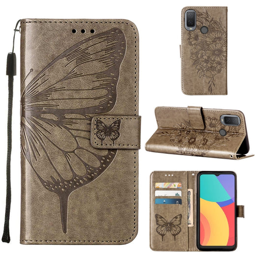 Embossed Butterfly Leather Phone Case, For Alcatel 1L 2021, For Motorola Moto G 5G 2022, For Motorola Moto G52, For OnePlus Nord CE 2 5G