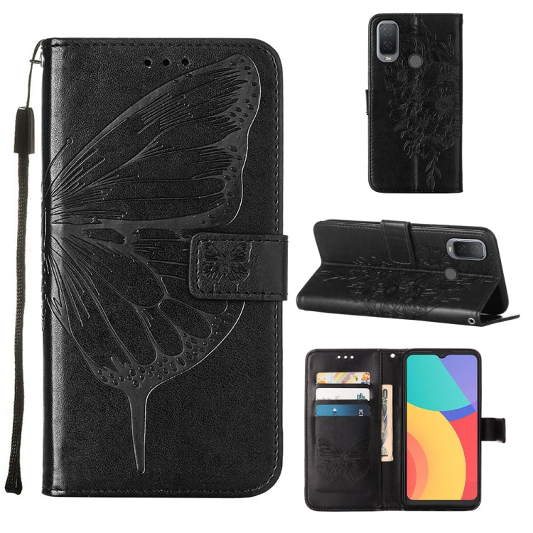 Embossed Butterfly Leather Phone Case, For Alcatel 1L 2021, For Motorola Moto G 5G 2022, For Motorola Moto G52, For OnePlus Nord CE 2 5G