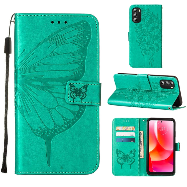 Embossed Butterfly Leather Phone Case, For Alcatel 1L 2021, For Motorola Moto G 5G 2022, For Motorola Moto G52, For OnePlus Nord CE 2 5G