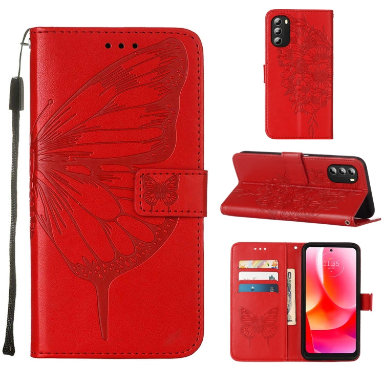 Embossed Butterfly Leather Phone Case, For Alcatel 1L 2021, For Motorola Moto G 5G 2022, For Motorola Moto G52, For OnePlus Nord CE 2 5G