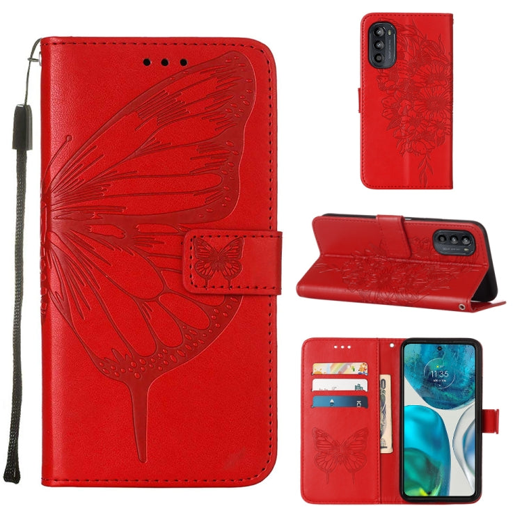 Embossed Butterfly Leather Phone Case, For Alcatel 1L 2021, For Motorola Moto G 5G 2022, For Motorola Moto G52, For OnePlus Nord CE 2 5G