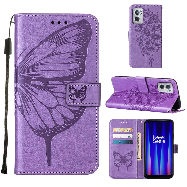 Embossed Butterfly Leather Phone Case, For Alcatel 1L 2021, For Motorola Moto G 5G 2022, For Motorola Moto G52, For OnePlus Nord CE 2 5G