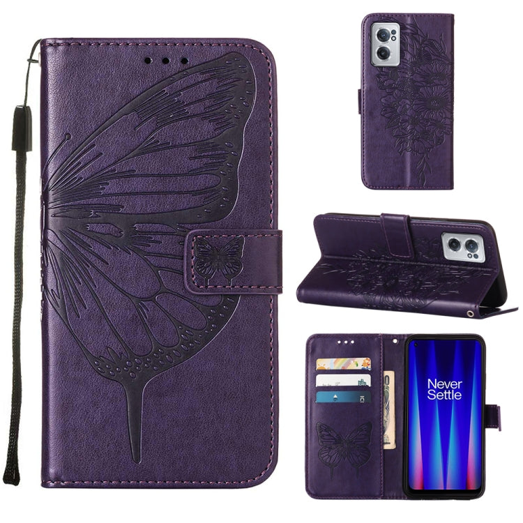 Embossed Butterfly Leather Phone Case, For Alcatel 1L 2021, For Motorola Moto G 5G 2022, For Motorola Moto G52, For OnePlus Nord CE 2 5G