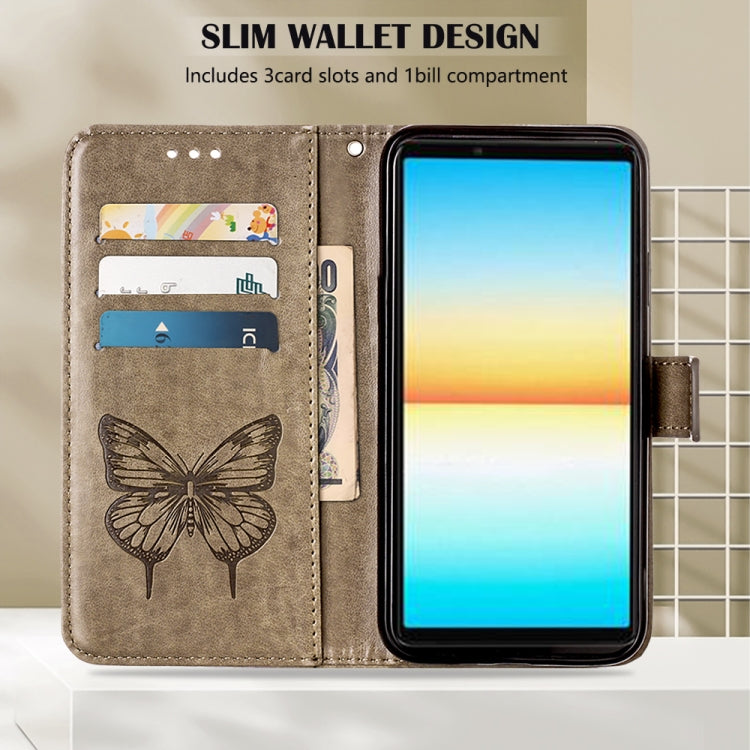 Embossed Butterfly Leather Phone Case, For Sony Xperia 10 IV, For Sony Xperia ACE III, For Xiaomi Redmi 10A, For Samsung Galaxy M33 5G