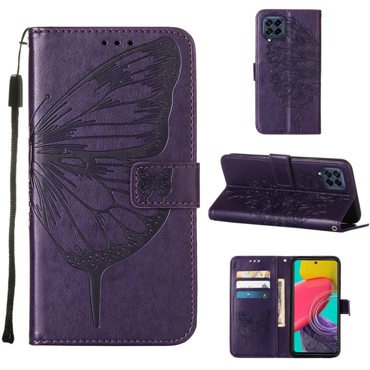 Embossed Butterfly Leather Phone Case, For Sony Xperia 10 IV, For Sony Xperia ACE III, For Xiaomi Redmi 10A, For Samsung Galaxy M33 5G