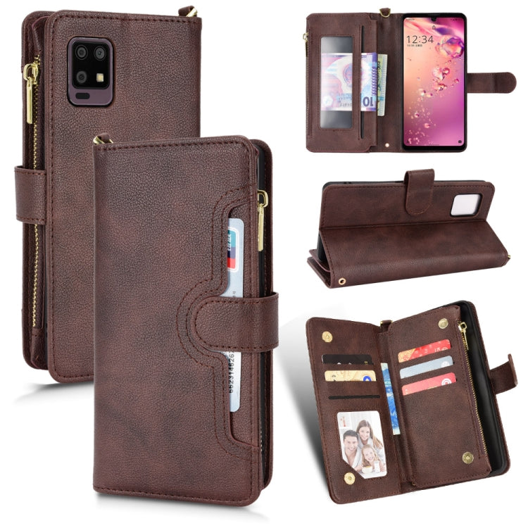 Litchi Texture Zipper Leather Phone Case, For Doogee S86 / S86 Pro, For Doogee S88 Pro / S88 Plus, For Doogee X96 Pro, For Sharp Aquos Zero6 / Aquos Air