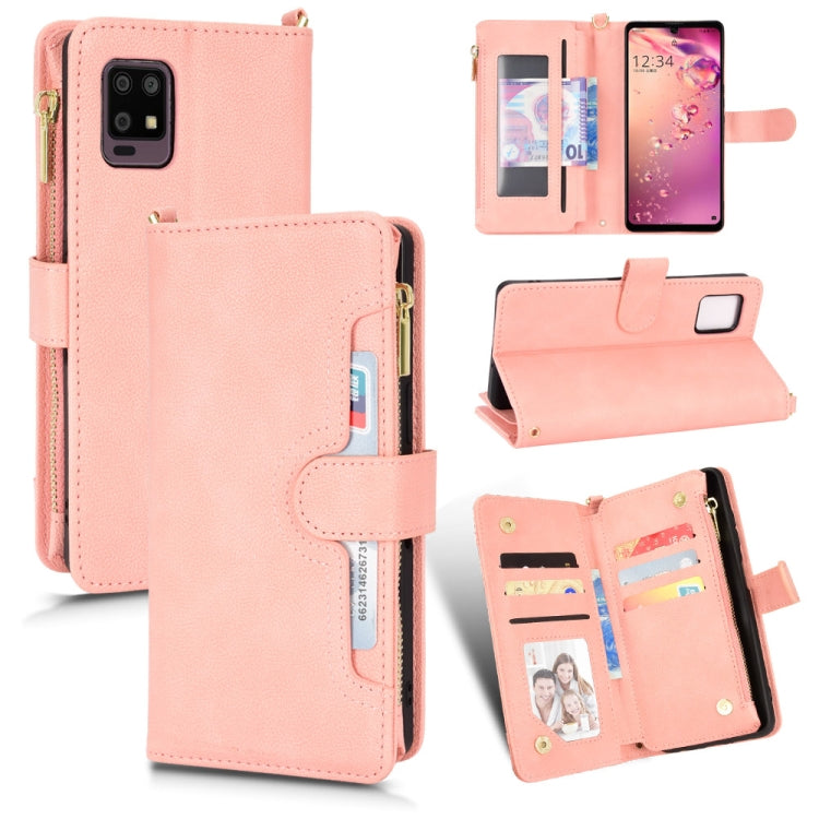 Litchi Texture Zipper Leather Phone Case, For Doogee S86 / S86 Pro, For Doogee S88 Pro / S88 Plus, For Doogee X96 Pro, For Sharp Aquos Zero6 / Aquos Air