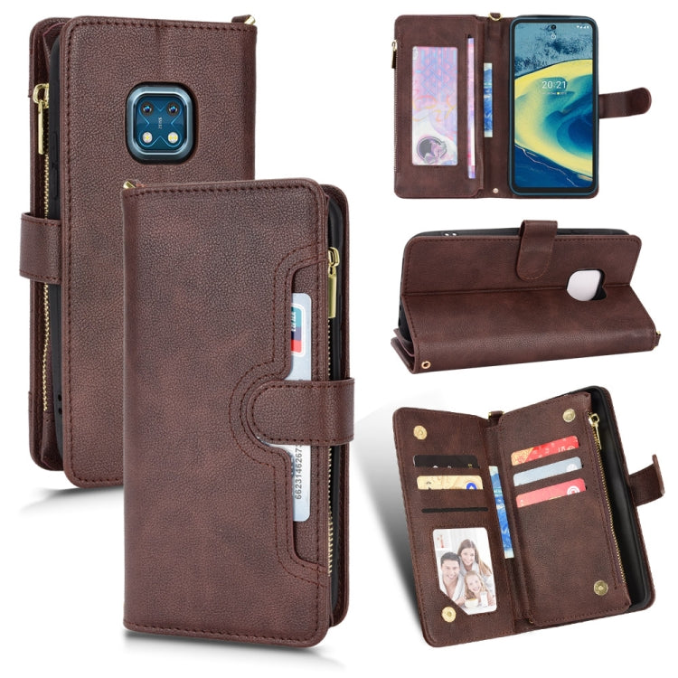 Litchi Texture Zipper Leather Phone Case, For Xiaomi Redmi Note 10 Pro / 10 Pro Max 4G, For Xiaomi Redmi Note 10 4G / Note 10S, For Nokia XR20, For Sony Xperia 5 III