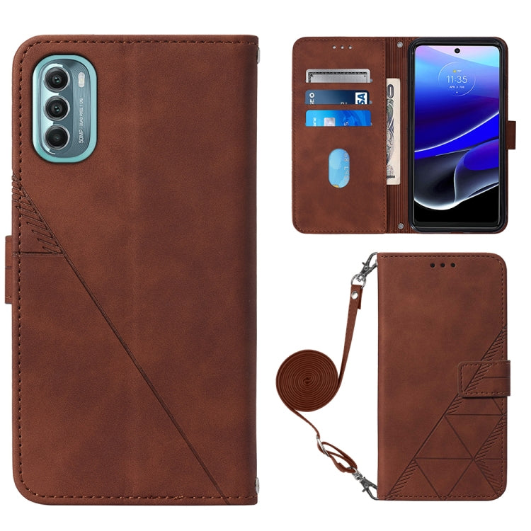 Crossbody 3D Embossed Flip Leather Phone Case, For Itel P37/Vision 2S/P651L, For Nokia G21/G11, For Motorola Moto G 5G 2022, For OnePlus Nord CE 2 5G, For Motorola Moto G Stylus 4G 2022