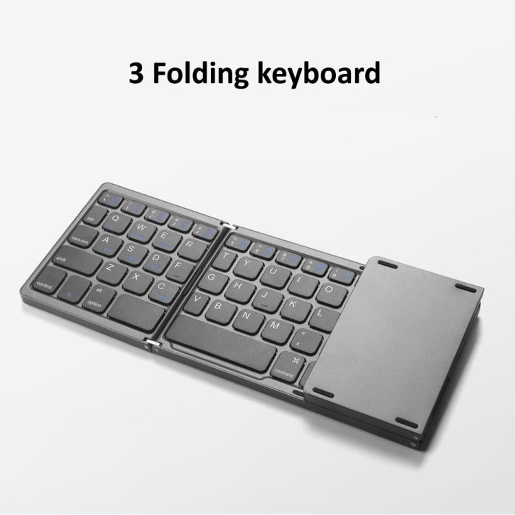 B089T Foldable Bluetooth Keyboard Rechargeable with Touchpad, B089T(Grey), B089T  (Silver), B089T (Black)