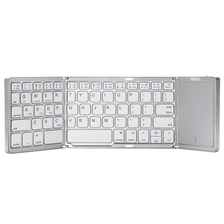 B089T Foldable Bluetooth Keyboard Rechargeable with Touchpad, B089T(Grey), B089T  (Silver), B089T (Black)