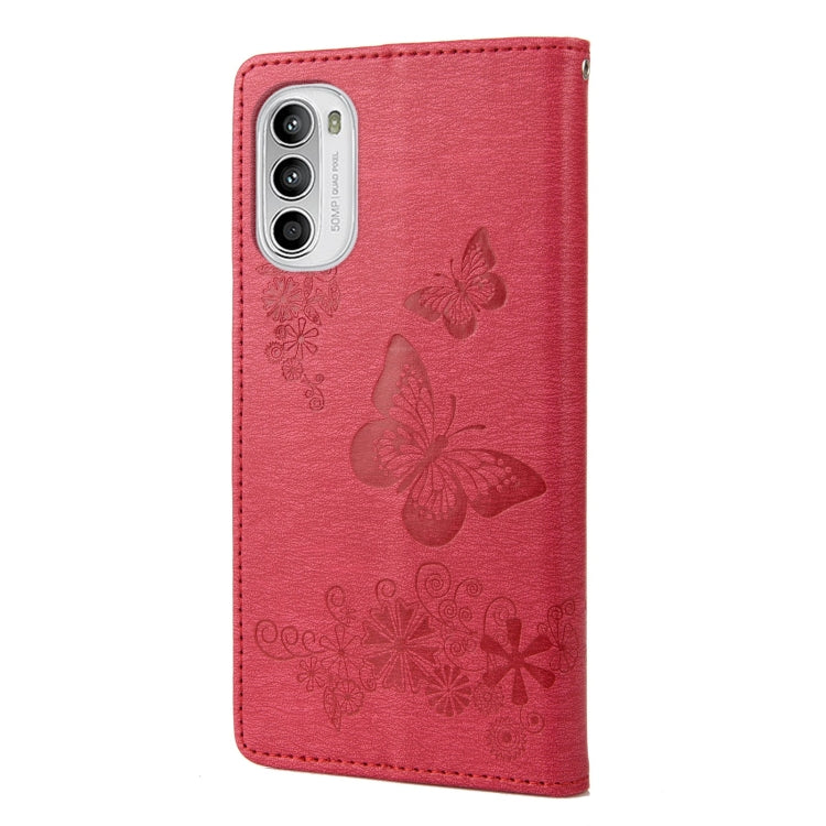 Butterfly Embossed Horizontal Flip Leather Phone Case, For Motorola Moto G52, For Sony Xperia 10 IV