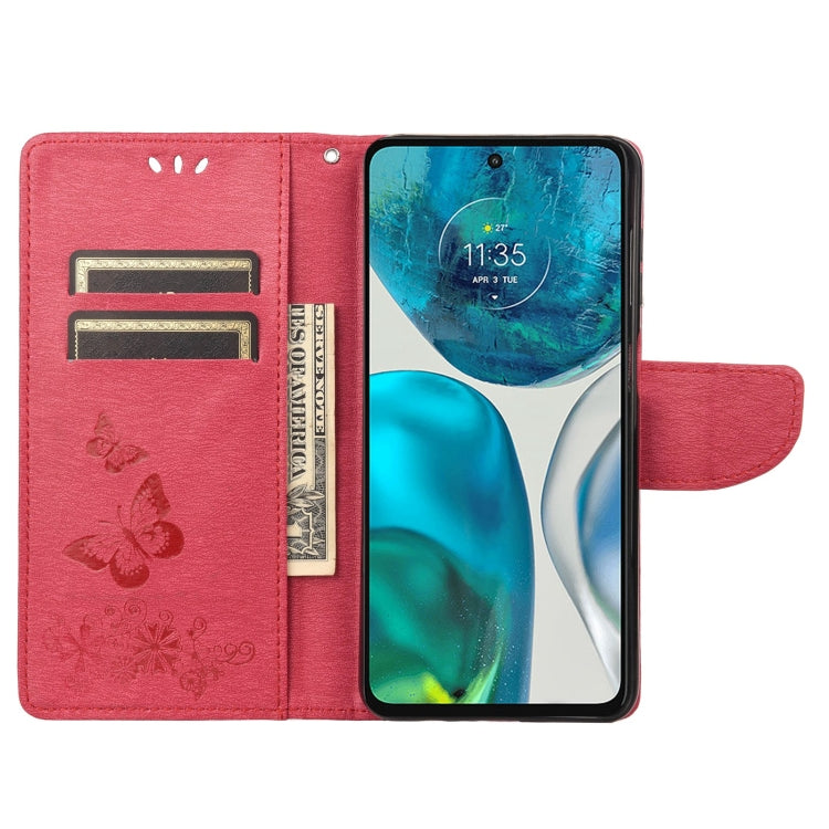 Butterfly Embossed Horizontal Flip Leather Phone Case, For Motorola Moto G52, For Sony Xperia 10 IV