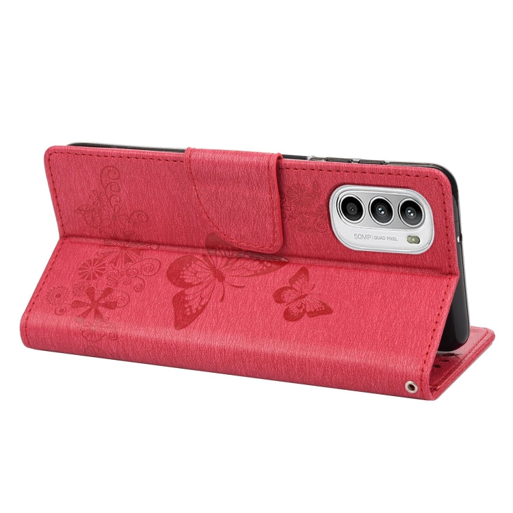 Butterfly Embossed Horizontal Flip Leather Phone Case, For Motorola Moto G52, For Sony Xperia 10 IV