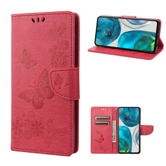 Butterfly Embossed Horizontal Flip Leather Phone Case, For Motorola Moto G52, For Sony Xperia 10 IV