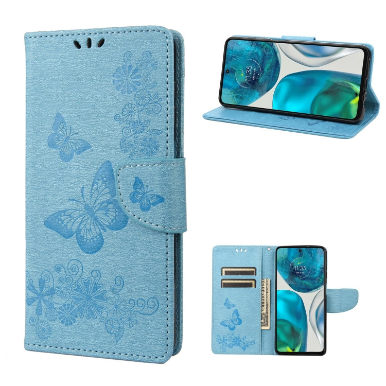 Butterfly Embossed Horizontal Flip Leather Phone Case, For Motorola Moto G52, For Sony Xperia 10 IV