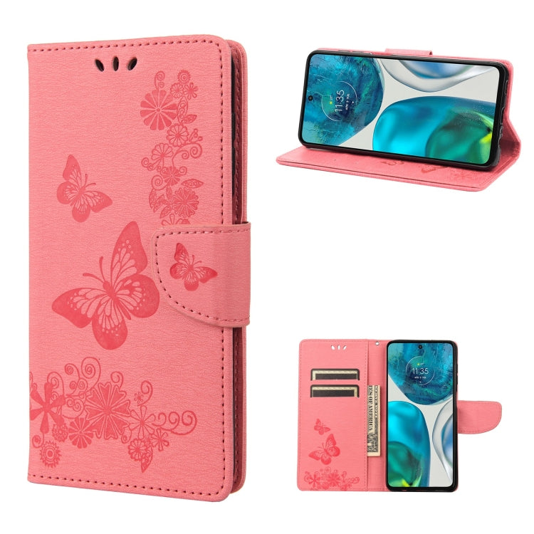 Butterfly Embossed Horizontal Flip Leather Phone Case, For Motorola Moto G52, For Sony Xperia 10 IV