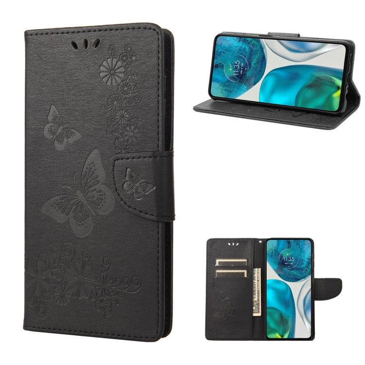 Butterfly Embossed Horizontal Flip Leather Phone Case, For Motorola Moto G52, For Sony Xperia 10 IV