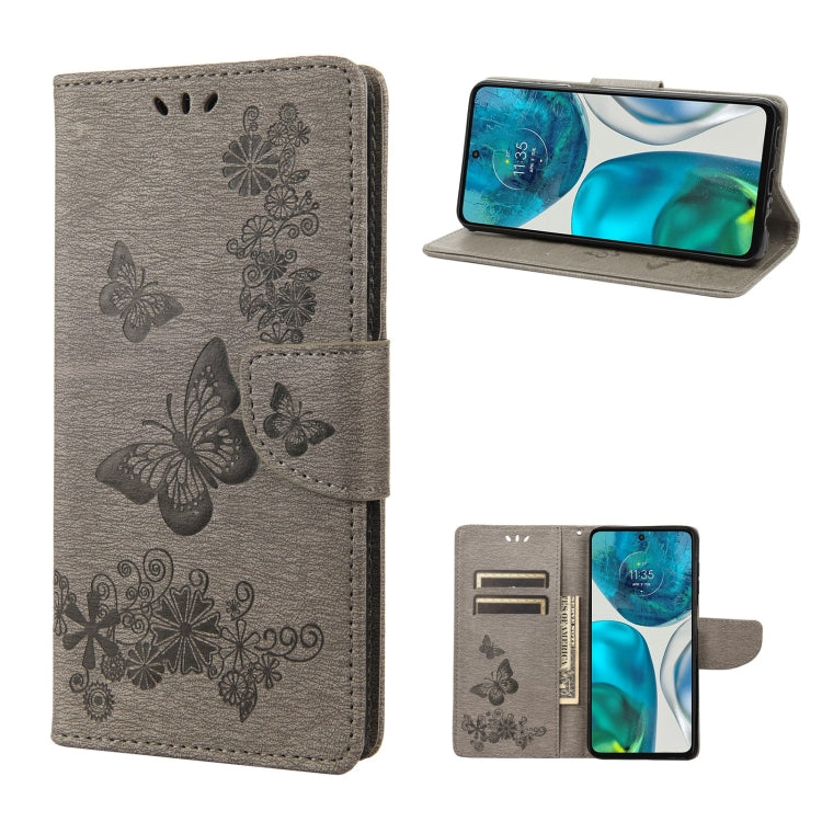 Butterfly Embossed Horizontal Flip Leather Phone Case, For Motorola Moto G52, For Sony Xperia 10 IV