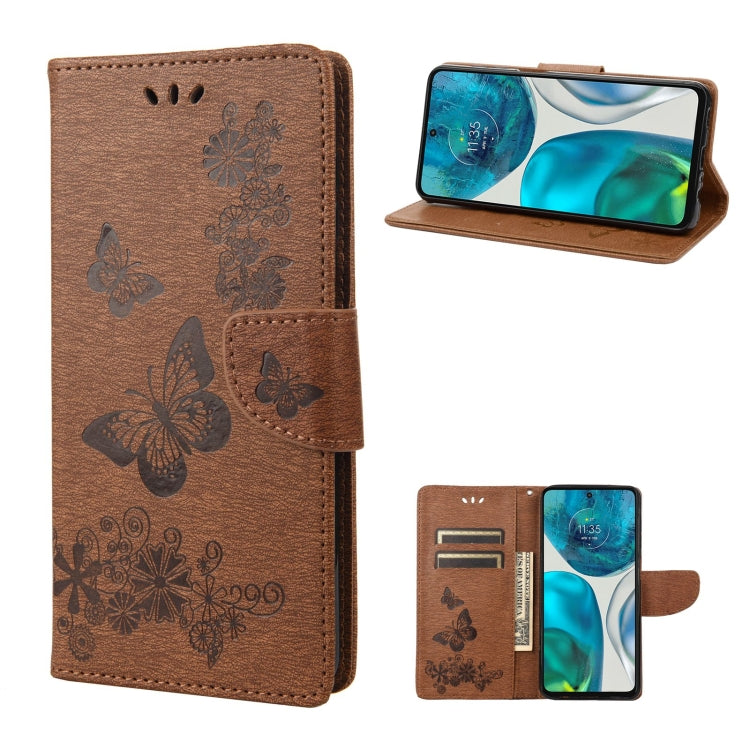 Butterfly Embossed Horizontal Flip Leather Phone Case, For Motorola Moto G52, For Sony Xperia 10 IV