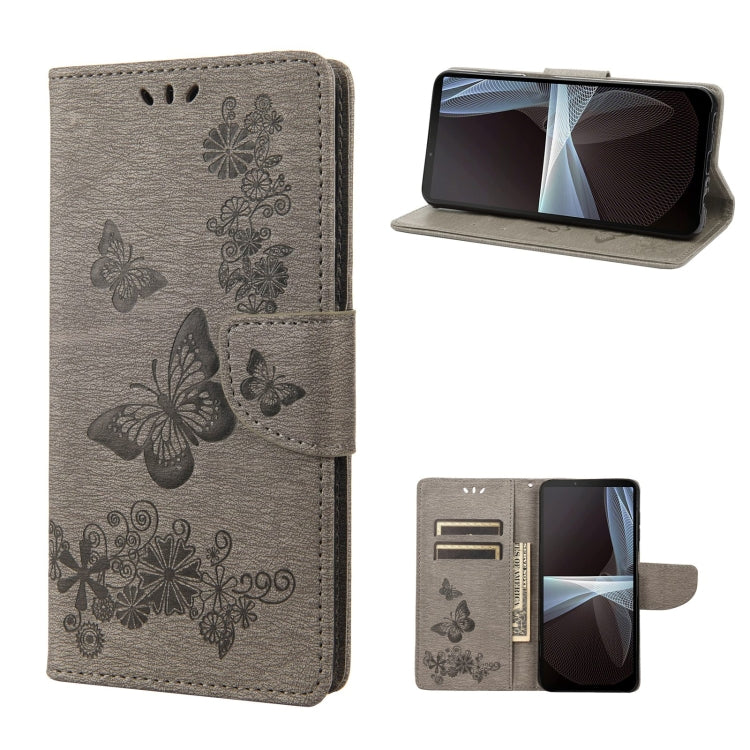 Butterfly Embossed Horizontal Flip Leather Phone Case, For Motorola Moto G52, For Sony Xperia 10 IV