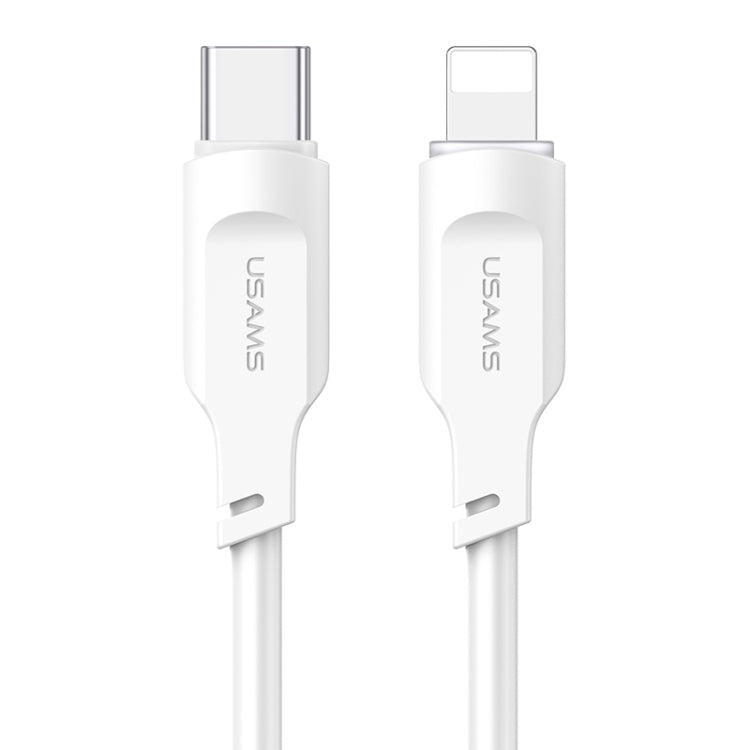 USAMS US-SJ566 Lithe Series 1.2m Type-C to 8 Pin PD 20W Fast Charging Cable with Light, Type-C to 8 Pin