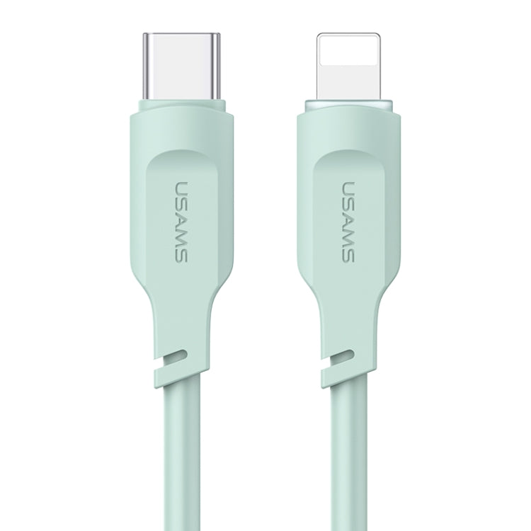 USAMS US-SJ566 Lithe Series 1.2m Type-C to 8 Pin PD 20W Fast Charging Cable with Light, Type-C to 8 Pin