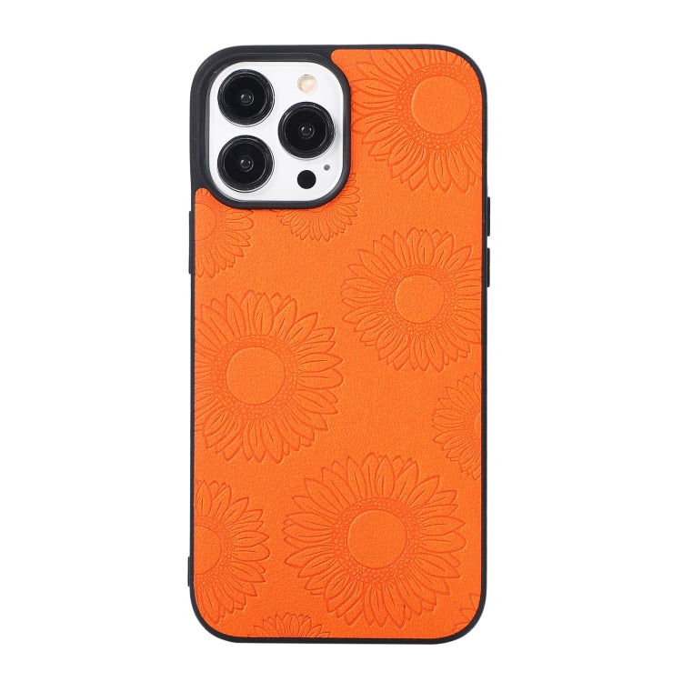 Sunflower Pattern PU+TPU+PC Shockproof Phone Case