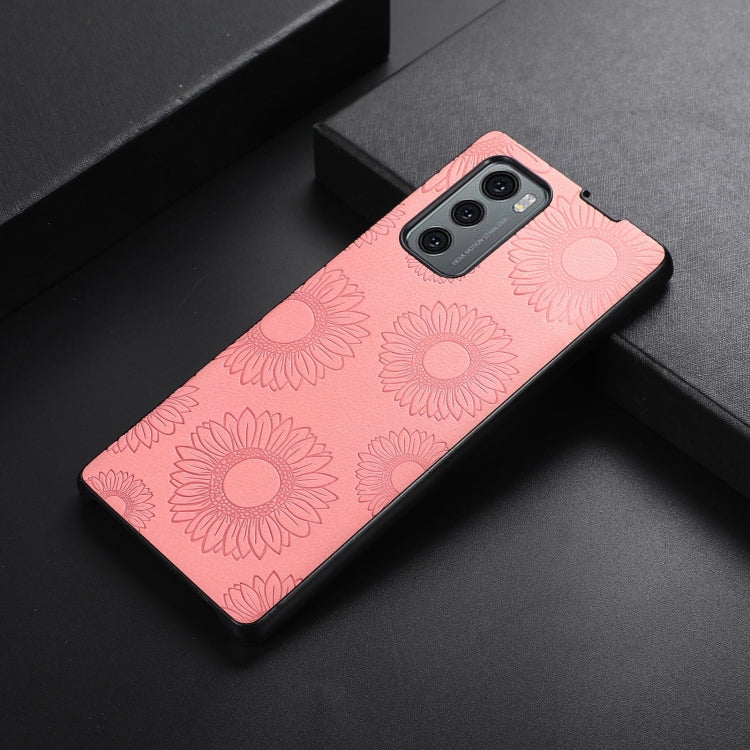 Sunflower Pattern PU+TPU+PC Shockproof Phone Case, For iPhone 13 Pro Max, For LG Wing 5G, For Motorola Razr 5G, For Huawei P50 Pocket