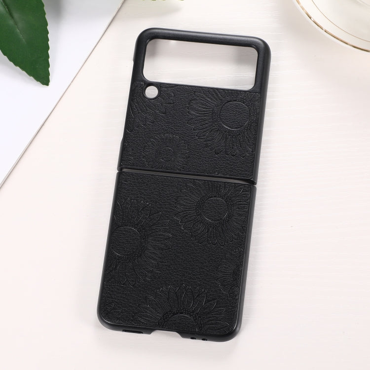 Sunflower Pattern PU+TPU+PC Shockproof Phone Case, For Samsung Galaxy Z Flip3 5G, For Samsung Galaxy Z Fold3 5G