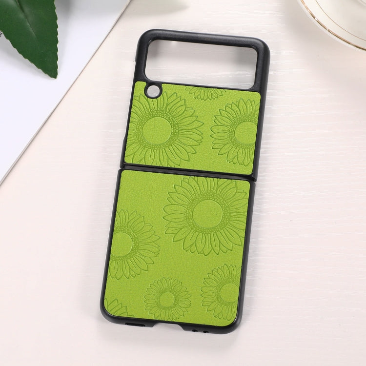 Sunflower Pattern PU+TPU+PC Shockproof Phone Case, For Samsung Galaxy Z Flip3 5G, For Samsung Galaxy Z Fold3 5G