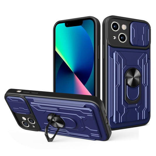 Sliding Camshield TPU+PC Phone Case with Card Slot, For iPhone 14, For iPhone 14 Pro, For iPhone 14 Plus