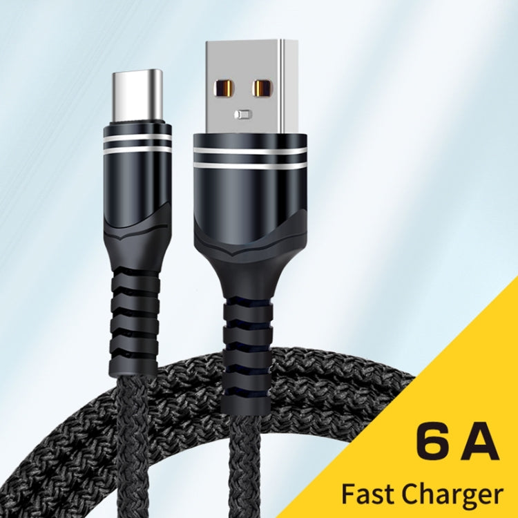 6A Woven Style USB Charging Cable, Cable Length: 1m, USB-C / Type-C, Micro USB, 8 Pin