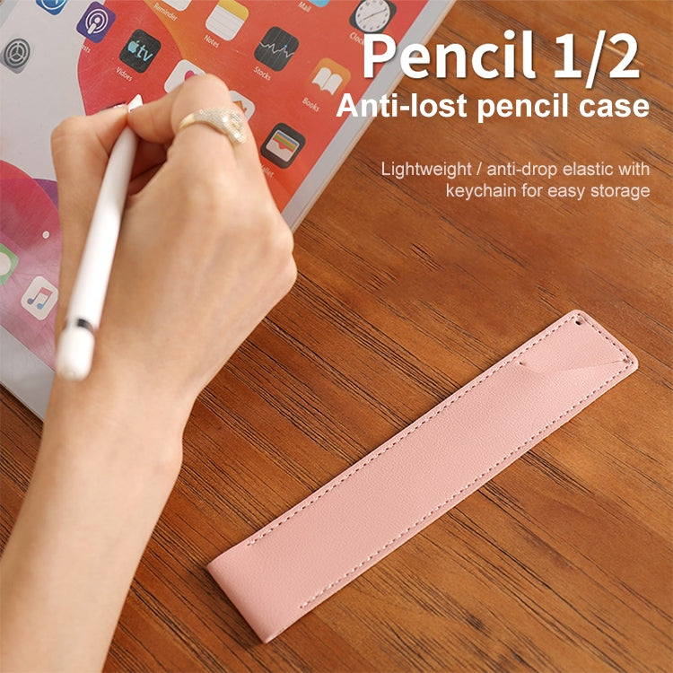 PU Leather Shockproof Protective Case with Metal Buckle for Apple Pencil 1 / 2, Case with Metal Buckle