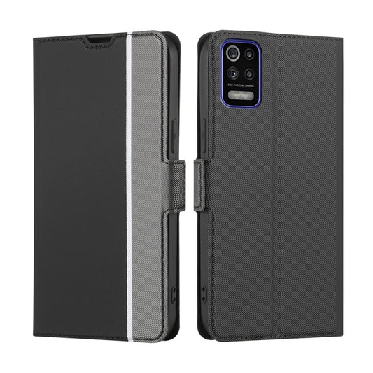 Twill Texture Side Button Leather Phone Case