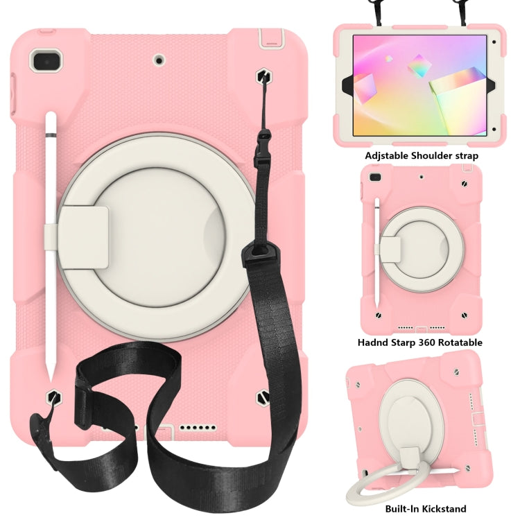 Silicone + PC Full Body Protection Tablet Case With Holder & Strap, For Samsung Galaxy Tab A8 10.5 2021, For iPad 10.2 2019/10.2 2020/10.2 2021